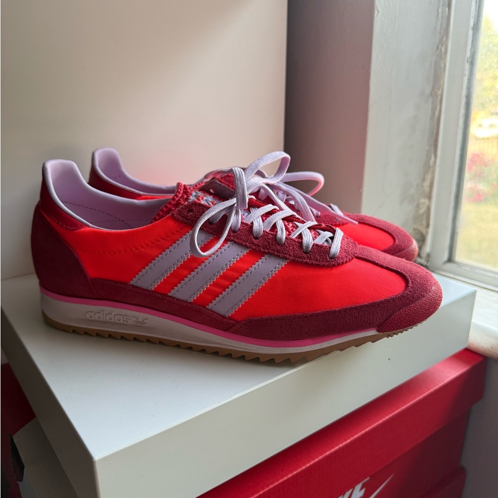 Adidas Red and Pink Sneakers Retro Style